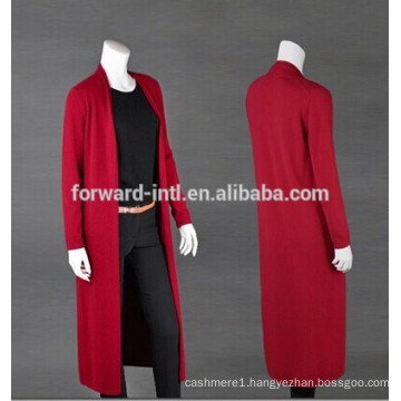 2014 winter Fashion super long pure cashmere cardigan,cashmere sweater